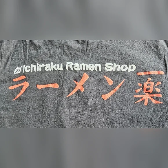 Naruto Shippuden Anime Ichiraku Ramen Shop Black Graphic T-Shirt Size Small - Picture 5 of 5